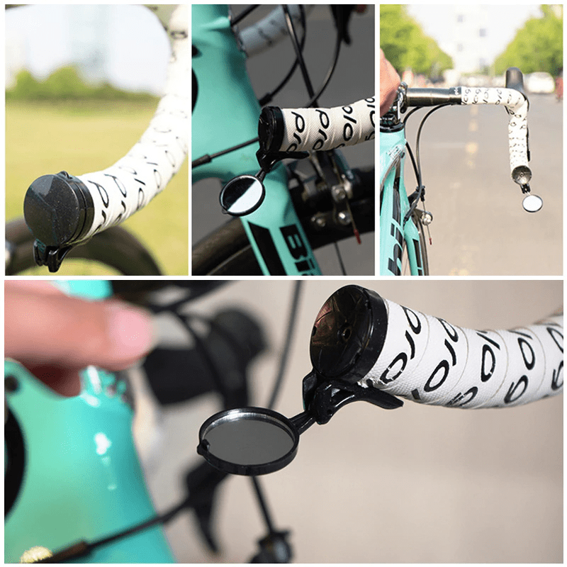 Specchietto retrovisore per bicicletta, specchietti bici HD, specchio bici  a 360 ° regolabile, specchi bici adatto per manubri 21-26 mm da bici,adatto